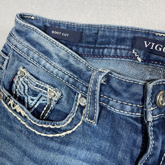 Vigoss Bootcut Jeans Women Size 28 L28 Mid Wash Heritage Fit‎ Blue Denim - Picture 6 of 11